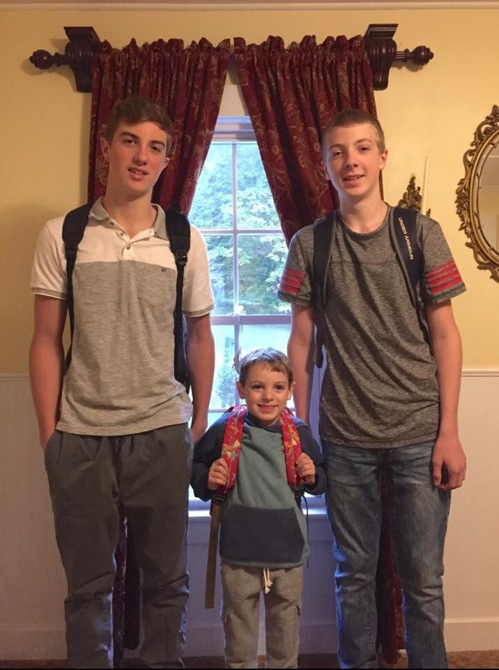 1st day Argyle School ... Sage-12th grade, Shaun-2nd grade and Sebastien- 10th grade..jpg